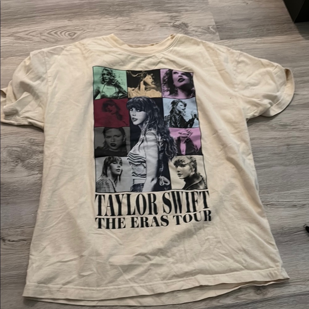 Taylor Swift Cream Graphic Short Sleeve T-Shirt